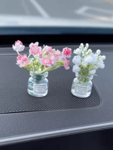 3pcs/1pc Random Style Cute Vase Decor Set, Stress Relief Mini Desktop Ornament, Computer Monitor, Office Space Back To School Decor, Home Decor, Home Accessories, Office Decor, Display, School Supplies, Accessories, Office, School Use, Halloween Gift - A - View 11