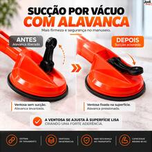 de Vidro com Duas ou Três Ventosas para Transporte de Porcelanato e Espelho - 2 ventosas - Visão 2
