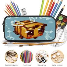 Q-Version Pixel Bee Print 3 Pieces Set Large Capacity Backpack + Crossbody Bag + Pencil Case Adjustable Breathable Shoulder Straps Fashion Pixel Game Theme Daily Commute Storage Set - Printed Bag - View 2
