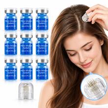 9pcs X 5ml Scalp Serum Set With Applicator, Lightweight Moisturizing Hair And Scalp Care Serum, Refreshing Non-Greasy Daily Hair Care Set - Nourishing - View 2