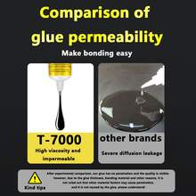 T7000 Black Gel High-Adhesion Adhesive, Innovative Anti-Clogging Body Design, Fine Tip Precise Dispensing Without Leakage, Waterproof Durable And Resistant To Peeling, Suitable For Phone Repair, Rhinestone Decoration, Handmade DIY, Electronic Repair - T-7000 - View 8