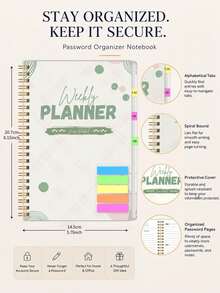 1pc A5 Weekly Planner, Non-Dated Spiral Schedule Book With Weekly Goals, To-Do & Habit Tracking, Christmas Gifts, Office Desk Accessories, Bible Study Materials - Rectangle - View 3