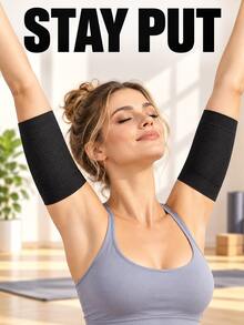 Non-Slip Arm Shaper Sleeves To Promote Sweat Soft Flabby Arms Compression For Ladies Washable Breathable Elastic Compression Wrap Fit Yoga Running Gym Accessories Workout Clothes Vacation Outfits Women Pilates Workout Set - Multicolor - View 6