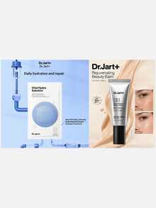 Dr.Jart+ Silver Label BB Cream & Hydrating Mask Bundle, 2 Pieces Set For Exfoliating, Smoothing & Flawless Pre-Makeup Base - Blue Pill Mask+Silver Tube BB Cream 40ml - View 1
