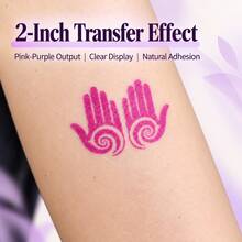 Mini Pink Tattoo Transfer Paper, Professional Plastic Sheets With HD Transfer Patterns, Suitable For C50 Printer, 20/40 Sheets, Small Compatible For Tattoo Artists, For Tattoo Studio Supplies - View 8
