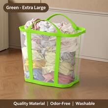 1pc Large Capacity Dirty Laundry Basket, Household Bathroom Clothes Organizer, Wall-Mounted Foldable Laundry Storage Bin - Multicolor - View 12