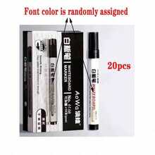 10/20pcs Erasable Whiteboard Markers, High Capacity, Teacher Use, Blackboard Drawing, Black, Easy To Erase, Back To School - Multicolor - View 17