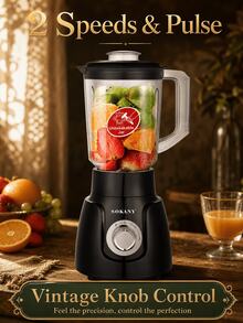 SOKANY Multifunctional Juicer, Blender, Grinder, Meat Grinder, With Grinding Cup, Multifunctional, Stainless Steel Blades, Fast Juicing, Meat Grinding, Juicing, Coffee Grinding, 1.6L Large Capacity, 2-Speed Adjustable, Easy To Clean And Store, Suitable For Home Use. - Black - View 4