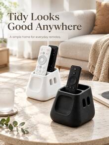 1/2pcs Remote Control Storage Box (Decorative Storage Box), Remote Control Holder, Desktop Organizer, Creative Design, Convenient Access, Suitable For Storing TV, Air Conditioner And Other Household Remote Controls, Combines Home Decor And Storage Function, Suitable For Dorm Storage And Desktop Organization, Applicable For Halloween, Christmas, Wedding, Daily Home And Other Occasions - Multicolor - View 3