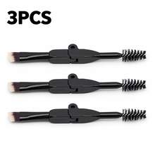 4pcs Foldable Dual-Ended Eyebrow Brushes, Portable Angled Eyebrow Brush & Comb, Compact Makeup Tool For Eyebrow Shaping, Filling, Grooming, Travel And Daily Use - Multicolor - View 12