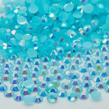 4MM5020PCS Jelly AB Colorful Circular Flat Bottom Resin Rhinestone Flat Bottom Crystal Diamond Nail Art Handmade DIY Fabric Decorative Diamond - 4mm-5020PCS - View 9