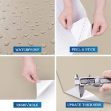Cuộn giấy dán tường tự dính 10cm họa tiết gạch nhôm giả, dán tường trang trí phòng khách, dạng dải dày, chống nước, dùng cho chân tường và khung gương, có thể tháo rời - Nhám - Xem 4