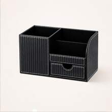 Business Office Pen Holder Black Large Capacity Drawer Desktop Organizer Box Boss Office Storage Boss Pen Holder - View 8