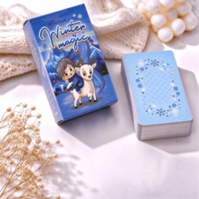 Winter Magic Tarot Cards, 78 Cute Anime Style Tarot Deck, Ice And Snow Style Tarot Cards, Cartoon Winter Castle Pattern, Tarot Enthusiast Gift, Spiritual Guidance Cards, Exquisite Gift Box Set, Friend Gift, Holiday Gift - Winter Magic - View 2