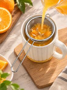 4/3/2/1pc Stainless Steel Fine Mesh Strainer Basket, Multi-Functional Tea Filter And Food Strainer, Suitable For Washing Fruits And Vegetables, Fine Mesh Colander, Suitable For Tea, Pasta, Noodles, Rice And Kitchen Cooking - Multicolor - View 6