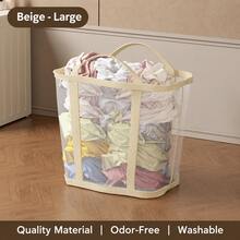 1pc Large Capacity Dirty Laundry Basket, Household Bathroom Clothes Organizer, Wall-Mounted Foldable Laundry Storage Bin - Multicolor - View 16