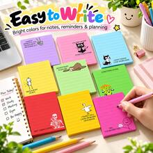 1 Pack Vibrant Color Sticky Note Set, Cute Self-Adhesive Memo Pad, Multiple Sizes Available, Creative Message Note Paper, Suitable For Notebook Decoration, Planner, Office Reminder, Student Stationery Gift, Home Message Board, Holiday Small Gift - Vibrant Sticky Note Set - View 5