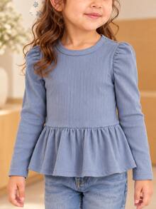 Young Girls Knit Tops - Dusty Purple - View 2