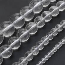 4/6/8/10mm Natural White A Crystal Round Beads - Loose Gemstones For DIY Jewelry Making, Natural Beads For Bracelets And Necklaces - Clear - View 6