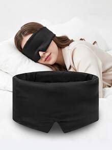 Full Coverage Blackout Sleep Eye Mask, Soft Skin-Friendly Fabric, Breathable And Lightweight. Extra Wide Full Wrap Design, Snug Fit To Face, Effectively Blocks Light For Deep Sleep. Hook And Loop Adjustable Design, Comfortable Fit Without Pressure. Suitable For Nighttime Rest, Napping, Office Breaks, Airplane, Long-Distance Travel. Simple And Versatile, Compact Storage, Perfect Sleep Accessory For Students And Office Workers, Christmas Gift - Multicolor - View 11