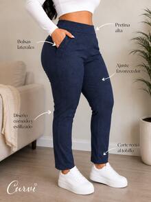 Plus Size Jeans - Maroon Jasper - View 2