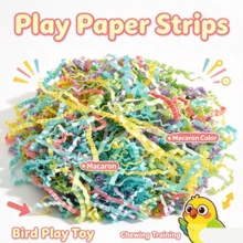 Colorful Parrot Play Strips Raffia Grass Tiger Cockatiel Peony Monk Parakeet Chewing Toy Bird Cage Decor Bedding Supplies - 1pc Training Hoop - View 4