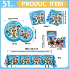 Bộ đồ dùng bàn tiệc chủ đề Paw Patrol hoạt hình chính thức được cấp phép, bộ trang trí, tiệc sơ sinh, tiệc sinh nhật, đạo cụ trang trí studio chụp ảnh, đồ dùng bàn tiệc Halloween, đồ dùng bàn tiệc Giáng sinh, đồ dùng bàn tiệc Năm mới, đồ dùng bàn tiệc ngày lễ, đồ dùng bàn tiệc dùng một lần - Xem 16