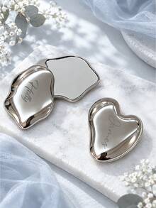 Personalized Cloud-Shaped Portable Makeup Mirror, Customized Compact Mirror, Double-Sided Pocket Mirror, Bridesmaid Gift, Bridal Shower Birthday Gift - Multicolor - Irregular Mirror - View 5