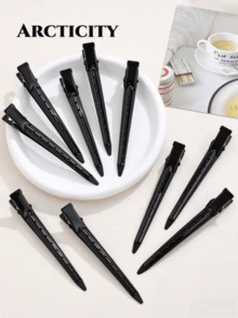 Arcticity 100pcs 9CM Fluffy Hair Root Clips, Designed For Hair Salons, High Quality. DIY Hair Styling Tool, Easily Create Fluffy Hair Roots, Add Volume And Layering, Perfect Choice For Hair Styling - Black - View 6