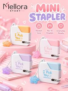Cute Mini Sugar Cube Stapler, Portable Pocket Stapler With Star Pendant, No.10 Staples For Student School Office - Multiple Styles - View 1