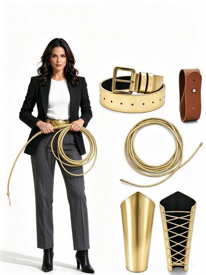2pcs Cosplay Ring Lasso Rope Props, Role Play Outfit Accessories, Can Be Wrapped And Fixed Around Hips, Recreate Movie And Anime Details, Suitable For Comic Convention, Costume Party, Theme Party, Versatile Props Create Atmospheric Look, Durable Cosplay Decorative Accessories