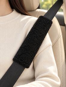 Car Seat Belt Shoulder Pad, Soft Seat Belt Cover, Plush Shoulder Strap Protector, Anti-Friction Comfortable Cushion, Wrap-Around Fit, Universal Vehicle Interior Accessory, Suitable For Driving, Travel, Road Trip, Commute, Neck And Shoulder Comfort Pad - A - View 3