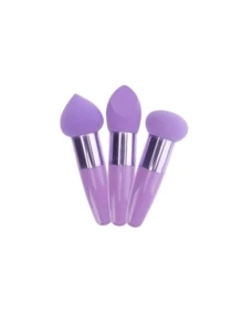 6pcs Makeup Sponge Set With Handle, Dual-Use Wet & Dry Makeup Brushes, Suitable For Foundation, Concealer, Blush, Highlighter, Portable Makeup Sponges - Multicolor - View 13