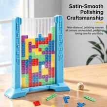 1PC-Kids Educational Toy, Flat/Vertical Puzzle Board Game, Color Block Building & Logic Training Toy For Thinking/Creativity, Teacher Recommended Gift For Kids 3+ - Multicolor - View 1