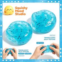 1pc Transparent Lake Blue Semi-Transparent Soft Rubber Ice Cream ...