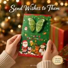 1PC-New Christmas DIY Greeting Card, New 3D Butterfly Pop-Up Card, Holiday Gift, Great Gift Idea - Multicolor - View 2