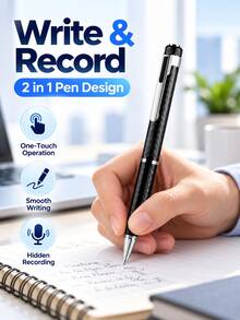 Smart Pen Voice Recorder, Portable Digital Audio Recorder, USB Charging MP3 Player With Noise Reduction, Voice Control, One-Key & Segmented Recording, Mini Recording Device For Students Teachers Journalists, Gift For Men Women(Without TF Card) - View 4