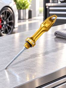 Motorcycle Oil Dipstick, CNC Aluminum Alloy Engine Oil Level Gauge, Universal Oil Level Dipstick Plug, Precision Oil Measurement Tool, Anodized Modification Accessory, Clear Scale Markings, Anti-Slip Handle, Suitable For Scooter, Motorcycle, ATV Engine Maintenance Accessories - A - View 16