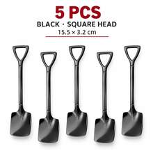 5pcs Stainless Steel Small Spoons, Pointed And Square Head, Creative Triangle Hollow Handle, Suitable For Digging Watermelon, Ice Cream, Mousse Cake, Pudding, Yogurt, Home Afternoon Tea, Friends Gathering, Outdoor Picnic Atmosphere Tableware - View 17