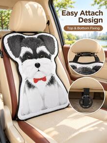 Cute Puppy Pattern Car Seat Cover Set, Dog Print Car Seat Cushions, Front Seat Covers Backrest Covers Rear Bench Seat Pad, Universal Car Interior Accessories, Cute Animal Design Car Decor, Non-Slip Seat Protector, Easy Install Vehicle Seat Covers - Multicolor - View 8