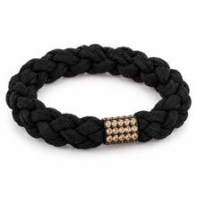 10pcs Woven Rhinestone Hair Ties, Cute Elastic Hair Accessories, Women's Ponytail Hair Bands - Multicolor - View 5