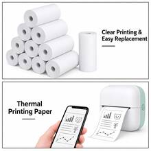 57x25mm Thermal Paper Rolls For Mini Thermal Printers, 5 10 Or 15 Roll Packs, Inkless Printing Paper For Photos, Pictures, Memos, Notes, Journaling, Planners, Scrapbooks, Study, Office And DIY Crafts - View 9