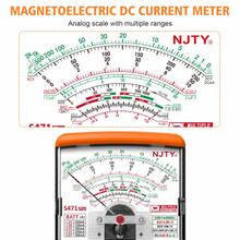 NJTY Analog Multimeter, Voltage And Current Tester, Portable Volt Ohm Meter With Resistance, Capacitance, Transistor HFE And Continuity Test, Pointer Electrical Circuit Tester For Home And Electrical Repair - Orange - View 7