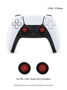 Jemdura Analog Joystick Caps For P4/P5, Xb-Ox And Switch Pro Controllers (2pcs) - Featuring Football, Skull And Spider Web Patterns, These Silicone Caps Are The Perfect Choice For Customizing Controllers And An Ideal Halloween Gift. - View 12