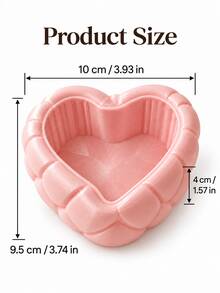 1pc 3D Printed Asymmetrical Heart-Shaped Jewelry Storage Box, Aesthetic Desktop Ornament Organizer, Multi-Functional Desktop Small Item Organizer, Cute Home Desktop Decor - Multicolor - View 2