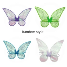 1pc Fairy Wings Transparent Pearlescent Iridescent Elf Wings Holiday Party Performance Back Ornament Princess Angel Wings - A - View 14