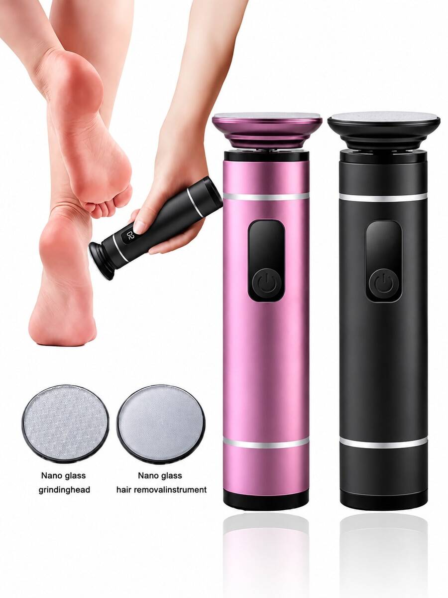 Electric Rechargeable Foot Callus Remover, 2-In-1 Foot File And Hair Remover, Electric Foot Care Device For Removing Dead Skin, Calluses And Corns, Foot Polishing Machine