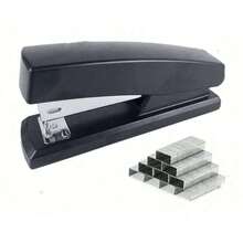 1 Set Stapler, Office Supplies, Effortless, Suitable For Students, Can Bind 20 Pages Of Standard Booklets, Size 12 Stapler, Office And Learning Supplies - Sets - View 1