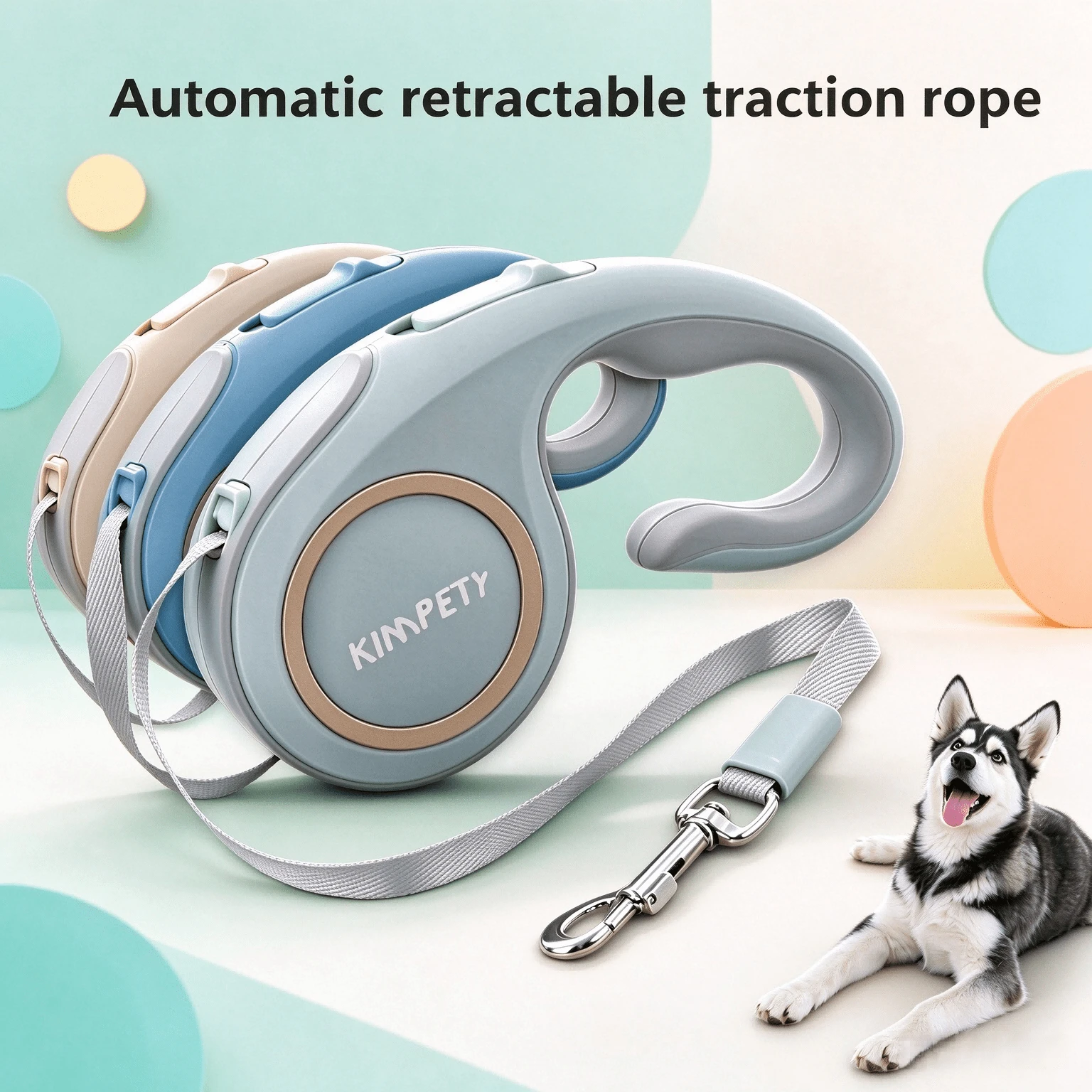 1 dây xích thú cưng tự thu hồi bằng nylon gia cường, tay cầm chống trượt thiết kế công thái học, dây chó điều chỉnh được, nhỏ gọn và di động, dùng để dắt chó đi dạo, leo núi, du lịch, phụ kiện thiết yếu tiện dụng chăm sóc thú cưng