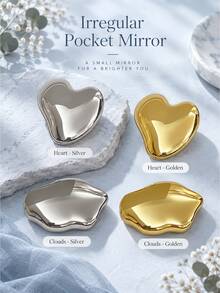 Personalized Cloud-Shaped Portable Makeup Mirror, Customized Compact Mirror, Double-Sided Pocket Mirror, Bridesmaid Gift, Bridal Shower Birthday Gift - Multicolor - Irregular Mirror - View 6